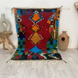 Handcrafted Moroccan Berber carpet 156 X 106 CM