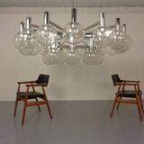 Chromed Glass Wall Lamp from OTT International, 1960s