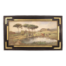 Great French painting signed landscape from the 20th century