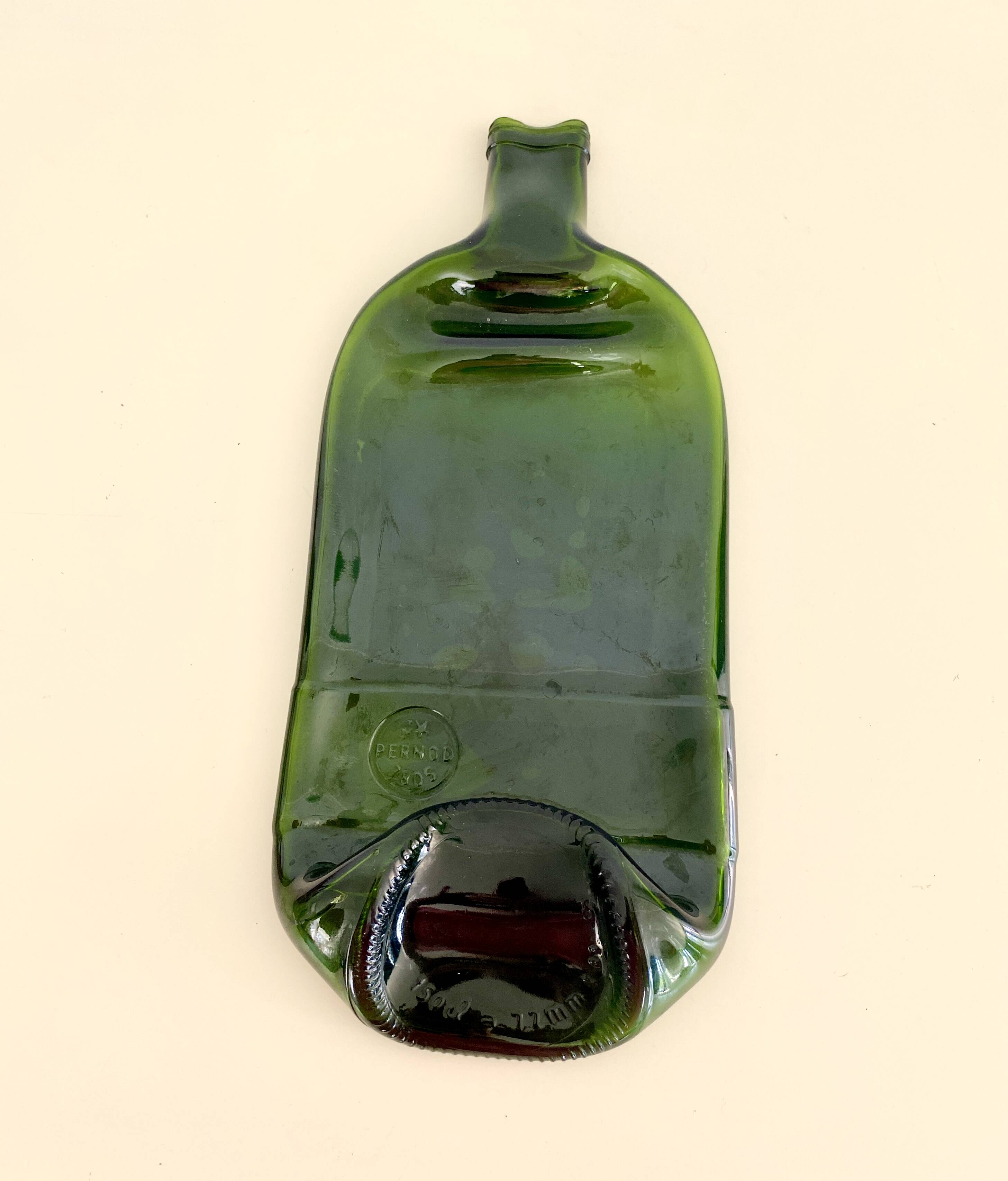 Bottle-shaped glass dish, 34 cm