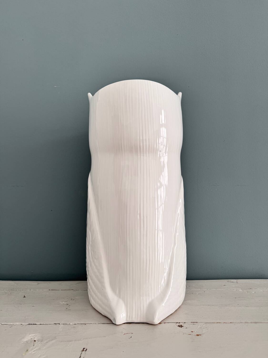 Vintage ceramic owl umbrella stand