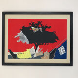 Collage and ink by martine rosset, 1949-2011