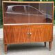 Scandinavian high buffet display cabinet in rosewood from the 1950s.