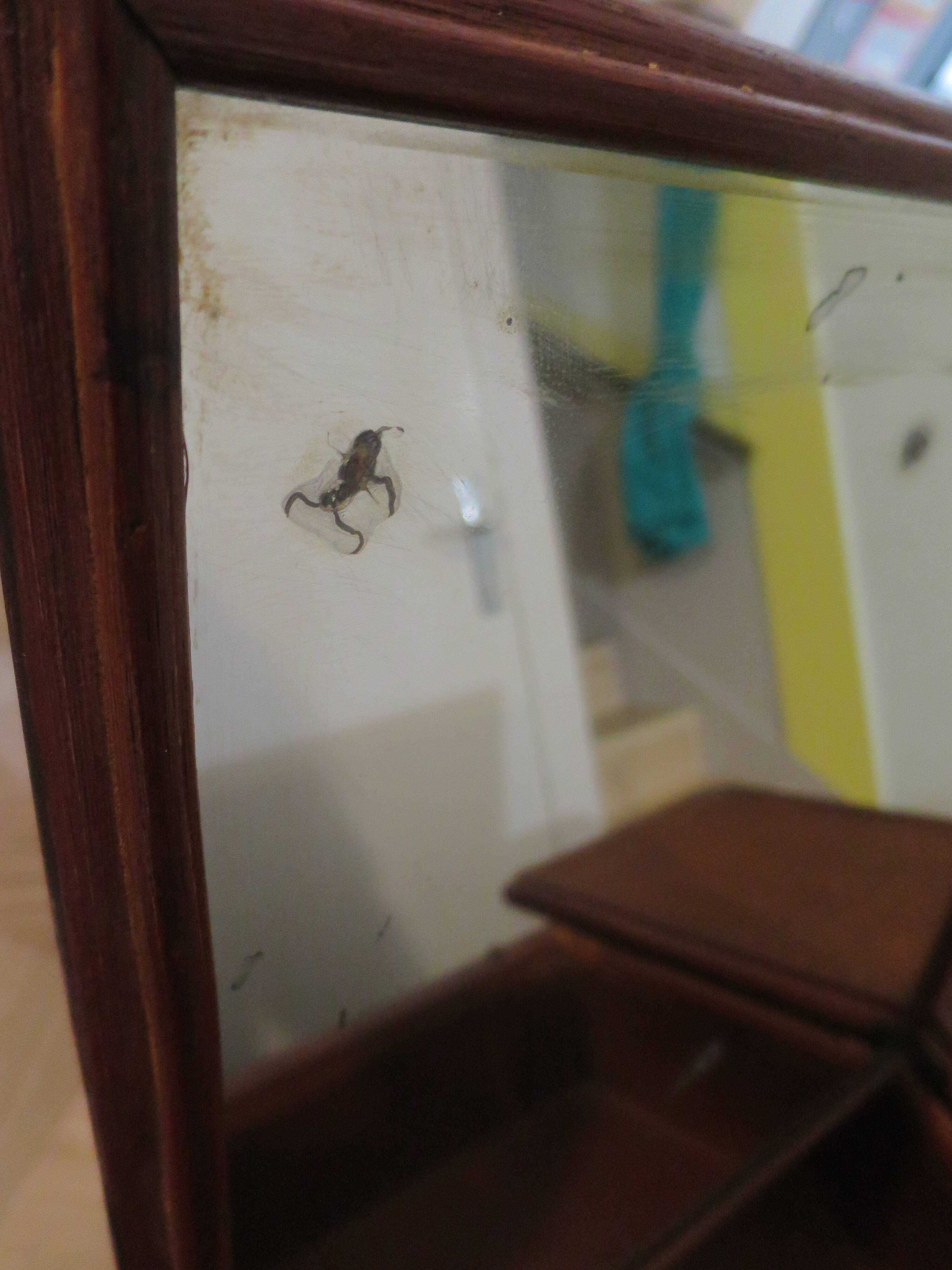 Vintage dressing table/chest - woven rattan - 5 drawers - mirror - 1960s/70s