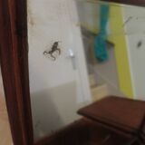 Vintage dressing table/chest - woven rattan - 5 drawers - mirror - 1960s/70s