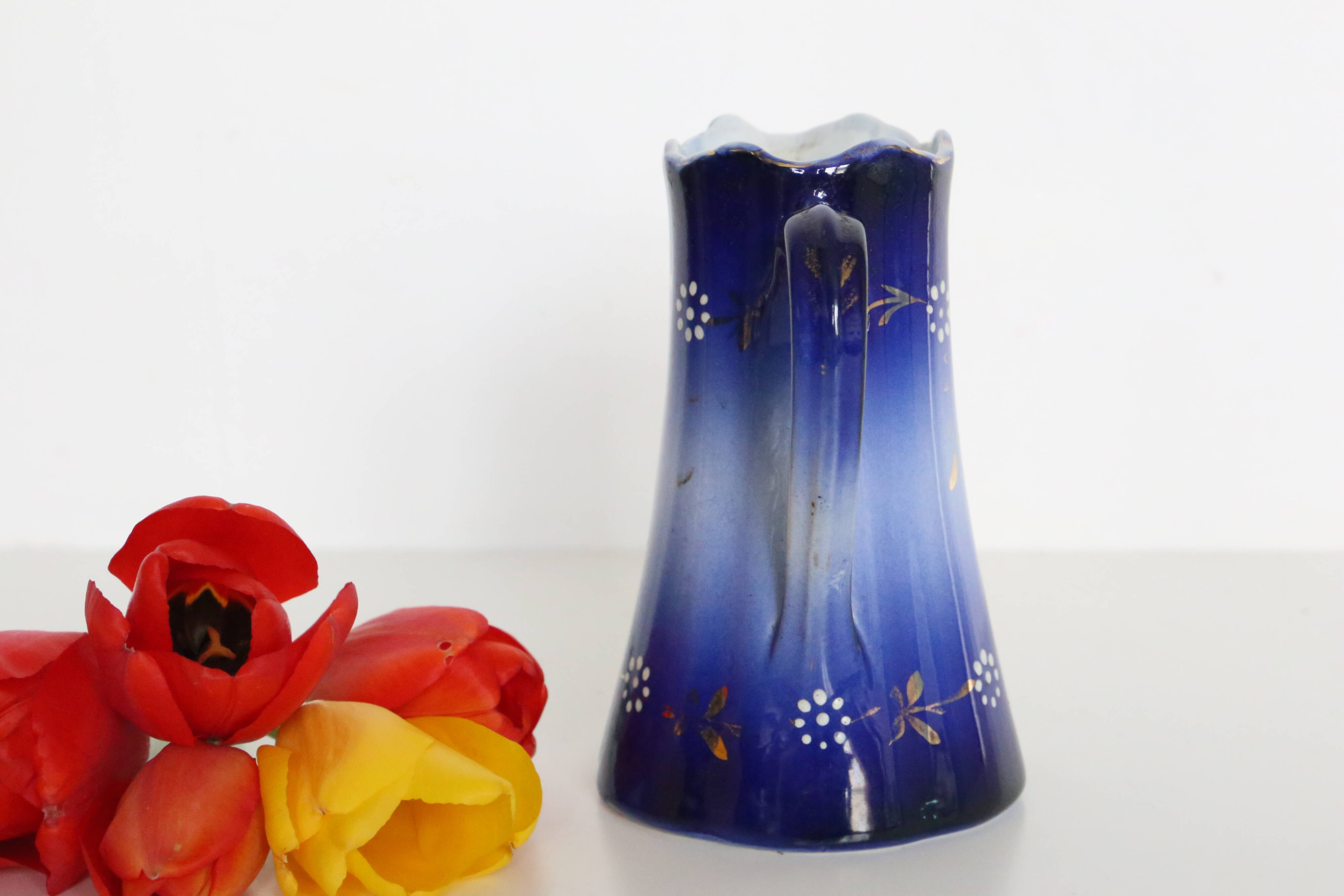 Antique pitcher Luneville Keller and Guerin
