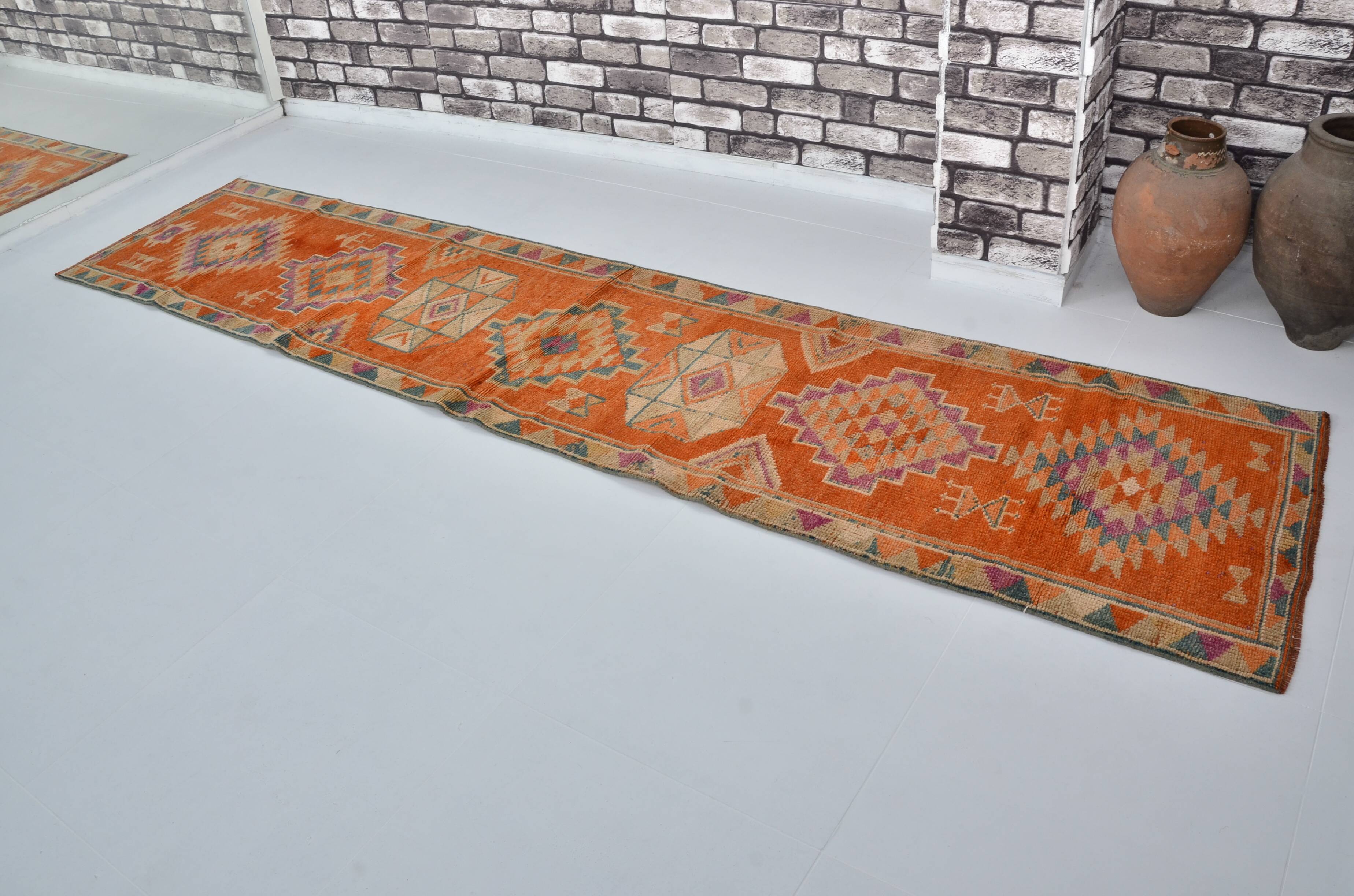 Orange Neutral Vintage Runner Rug sku 2113