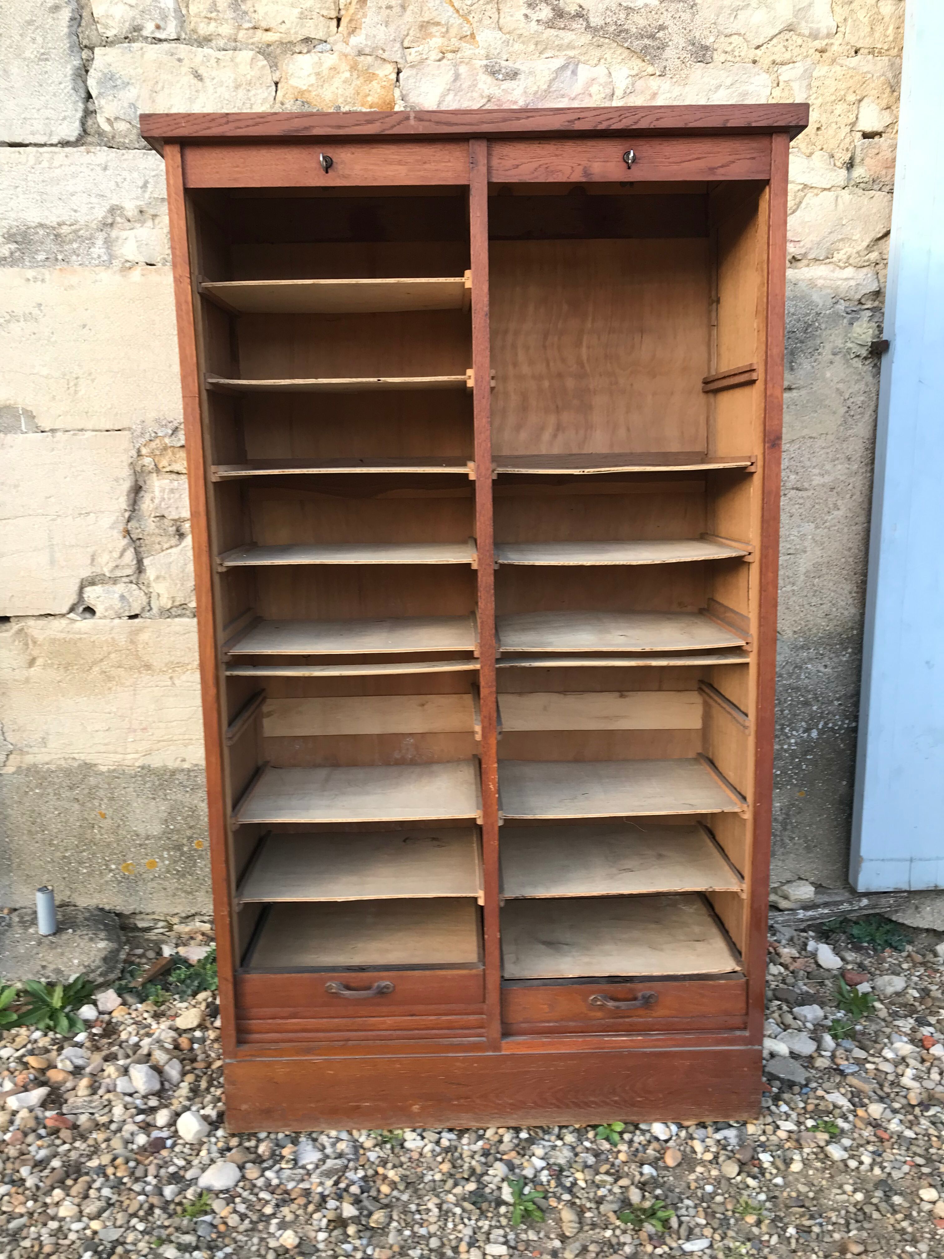Wooden filing cabinet