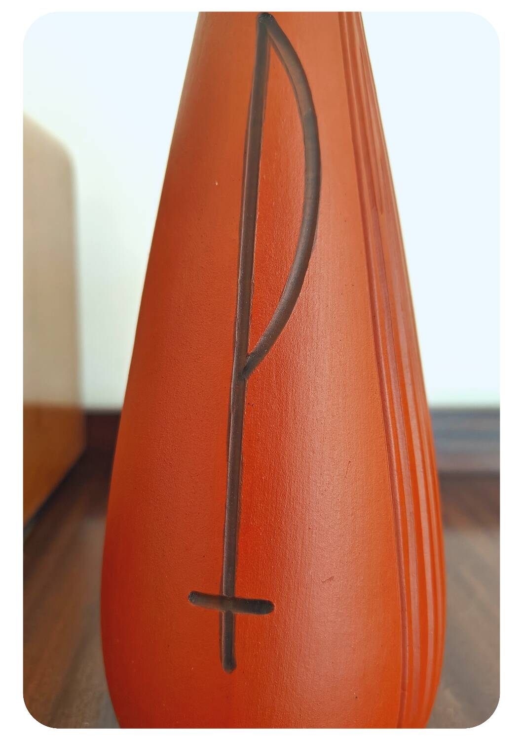 Carafe en terre cuite des années 1970