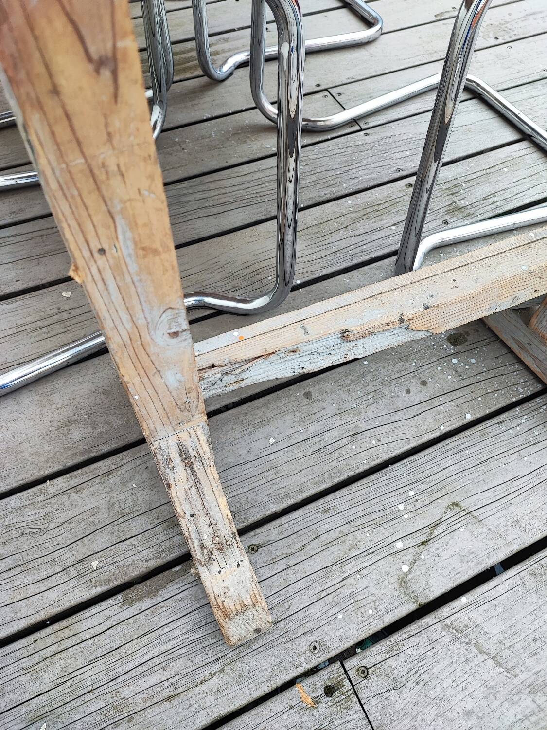 Farmhouse table on trestles