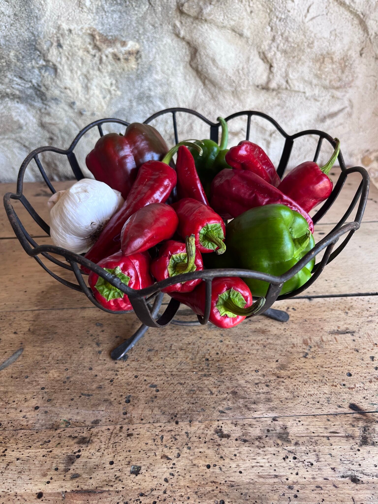 Corbeille à fruits en fer forgé