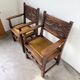 Paire de fauteuils style espagnol bois sculpté 1900