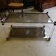 Table basse en verre et chrome 1970