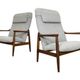Mid-century high back armchairs by Edmund Homa, GFM, Poland, 1960s, set of