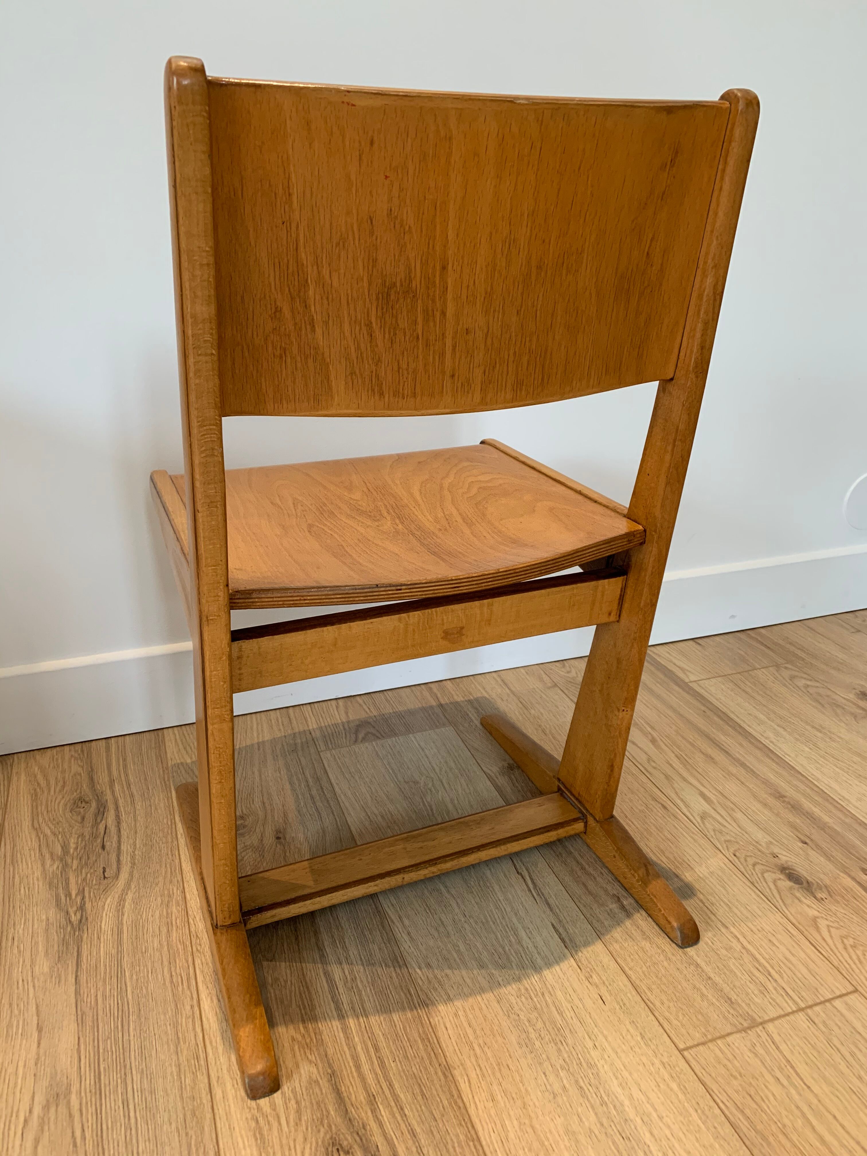 50s school chair Karl Nothhelfer for Casala