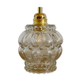 Vintage moulded glass tulip hand lamp