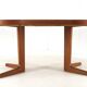 Danish round 1x extendable dining table 'Outrup' - teak