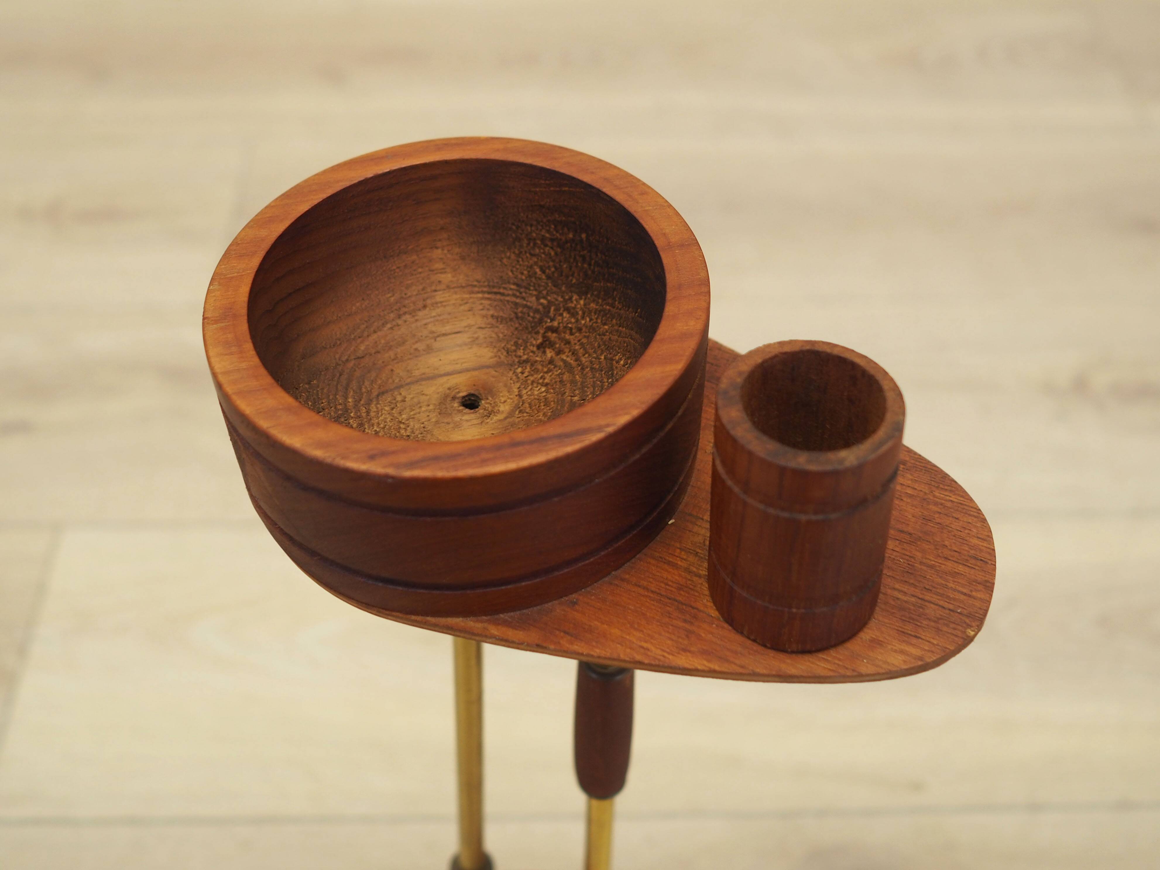 Teak ashtray, Danish design, 1970s, production: Denmark