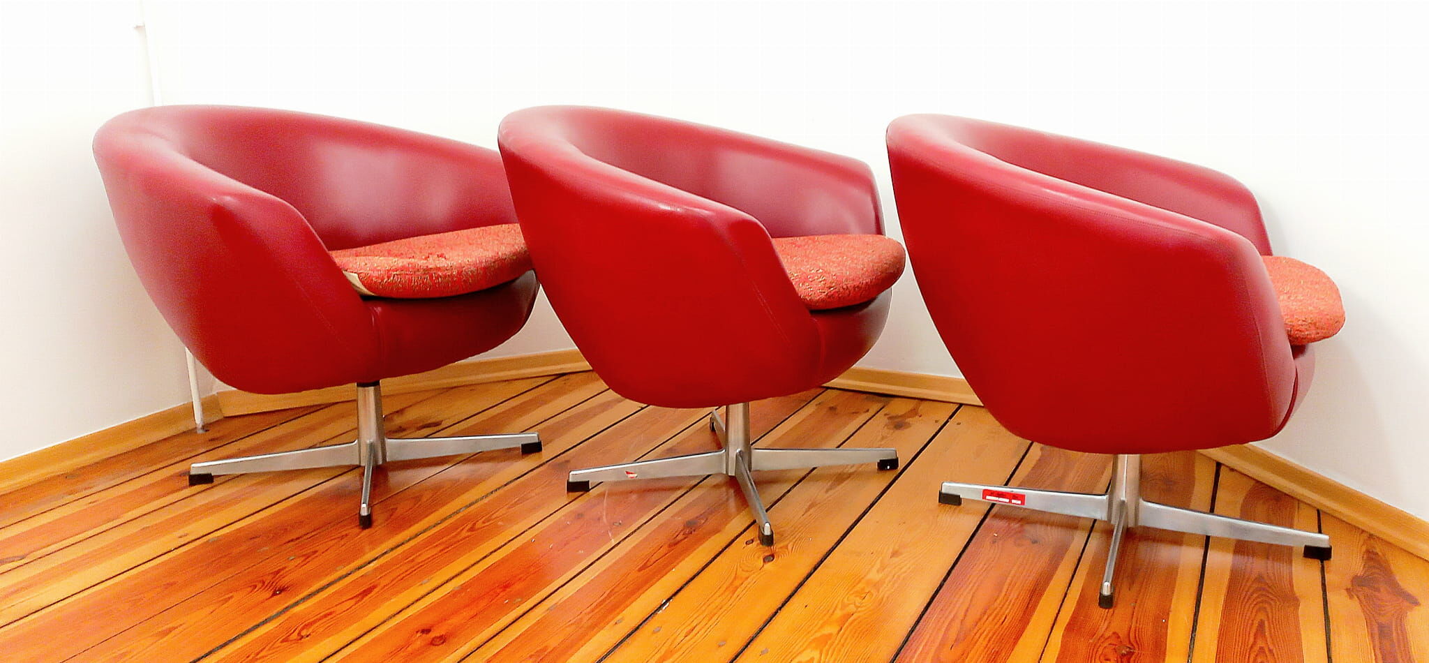 Set of swivel chairs, Czechoslovakia, 60s, Up Zavody Rousinov