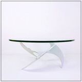 Knut Hesterberg for Ronald Schmitt Aluminum "Propeller" Coffee Table