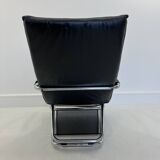 Fauteuil à bascule en cuir par Jochen Hoffman, années 1990