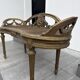 Superb salon bench (basket model) in Louis XVI style.