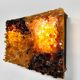 Vintage glass wall lamp 'Glowing amber'