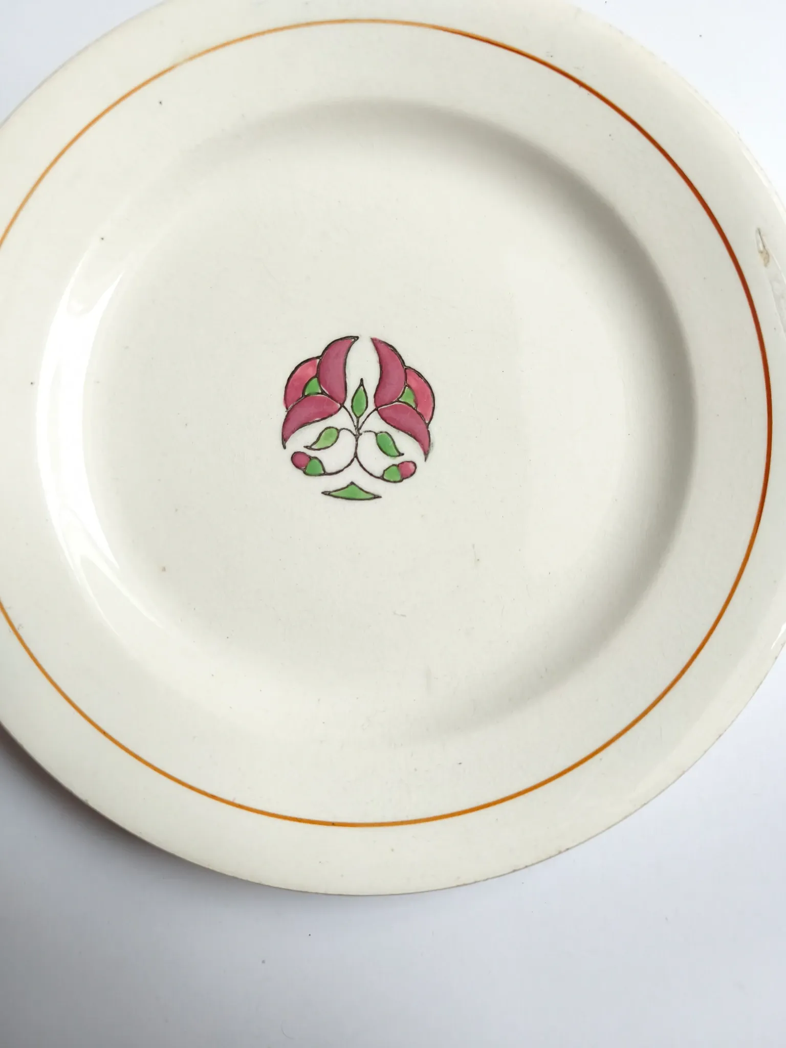 Iron earth plate Salins model without worry old cream flowers