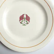 Iron earth plate Salins model without worry old cream flowers