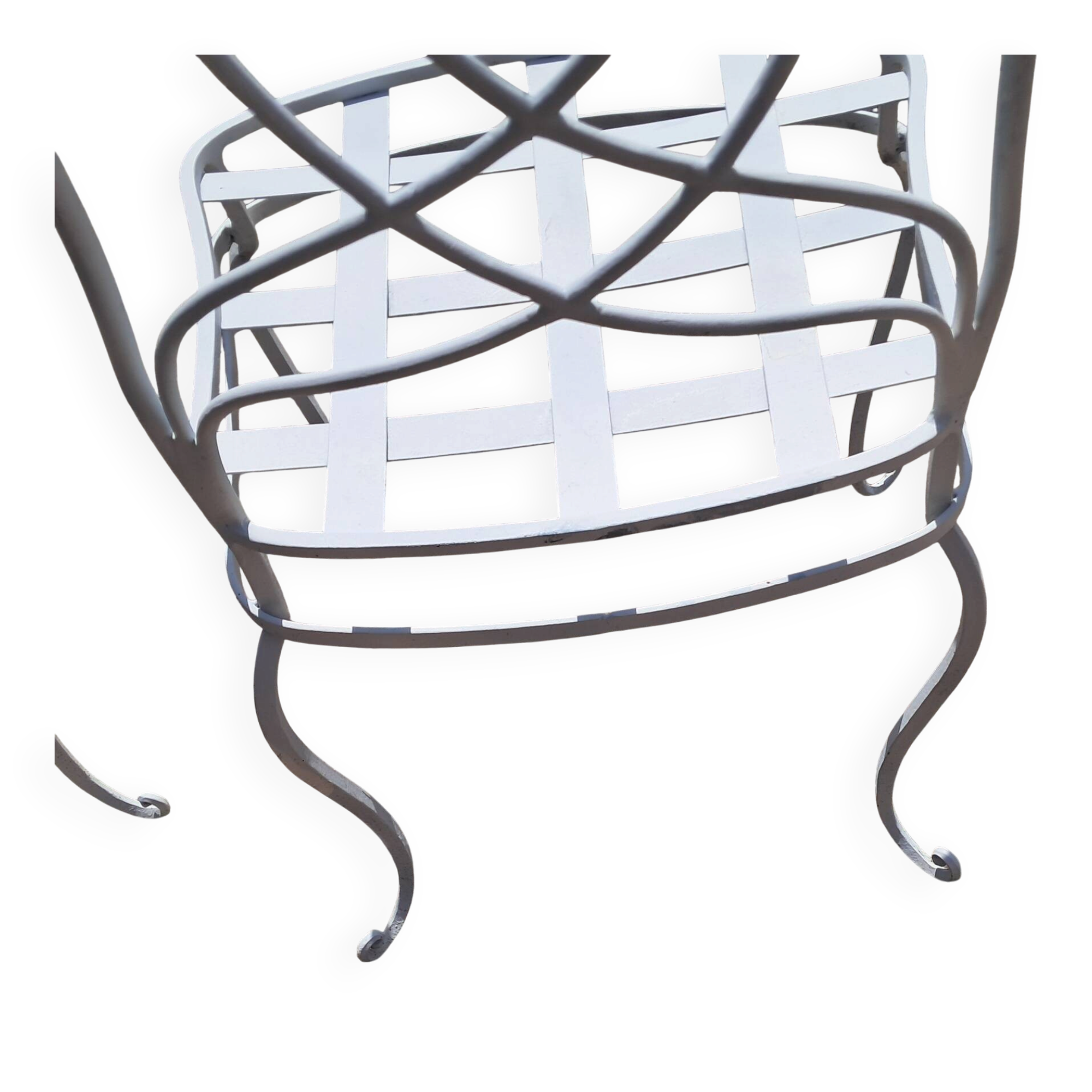 Serie de chaises de jardin en metal
