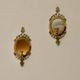 Pair of Mid Century Swedish Brass Sconces with Mirror