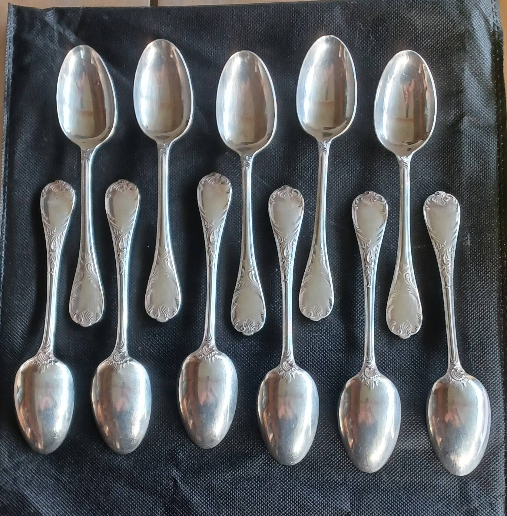 Christofle Marly 11 dessert spoons silver-plated 17 cm