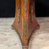 Circular gueridon in marquetry and bronze, Empire style