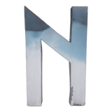 sign letter N metal zinc vintage 1950 1960