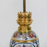 Pair of Imari porcelain and bronze lamps, circa 1880