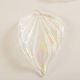 Novaresi Murano glass frosted leaves chandelier, Italy 1970s