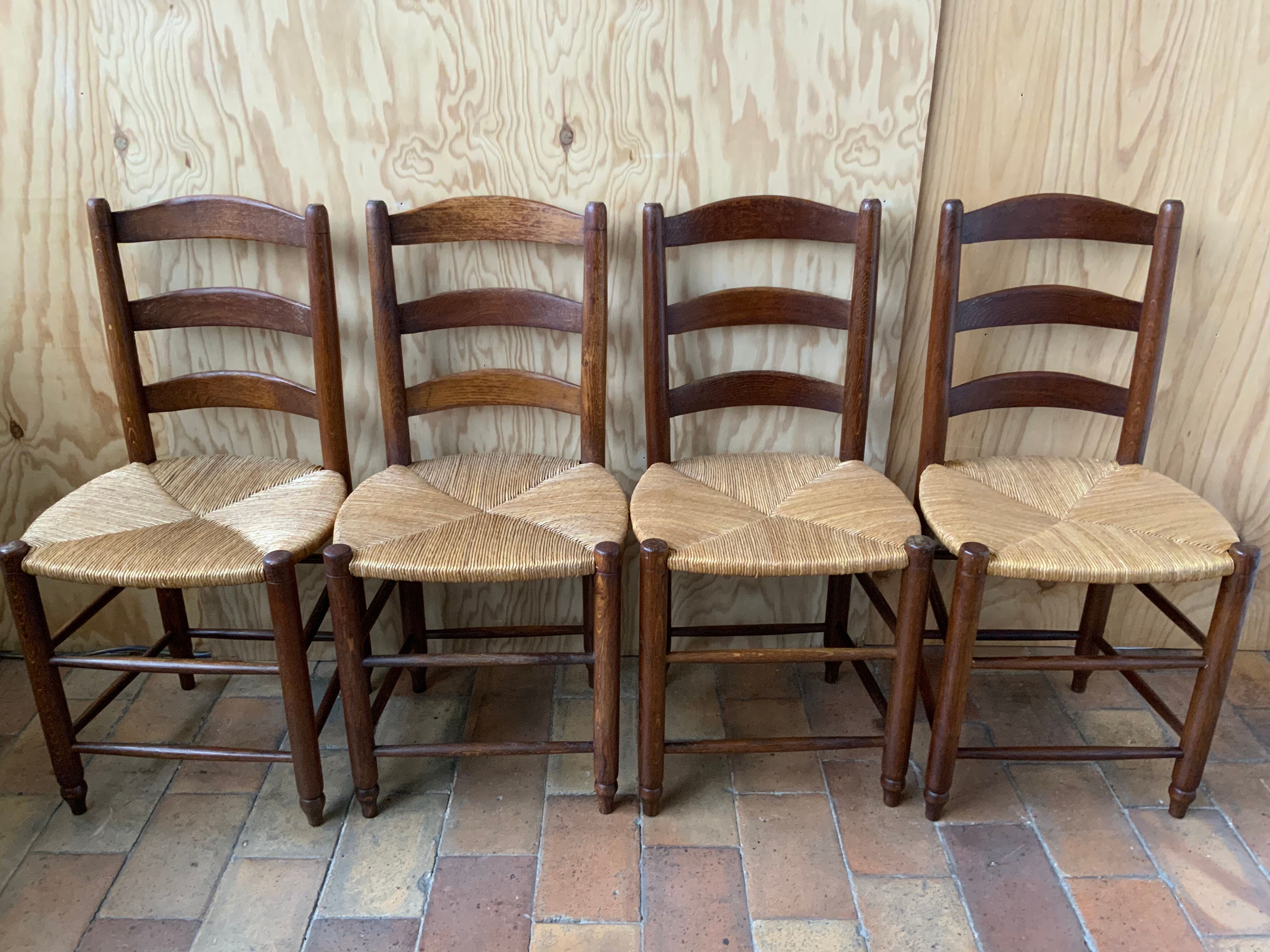 Set of 4 mulched chairs