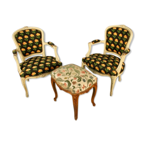 Paire de Fauteuils cabriolet