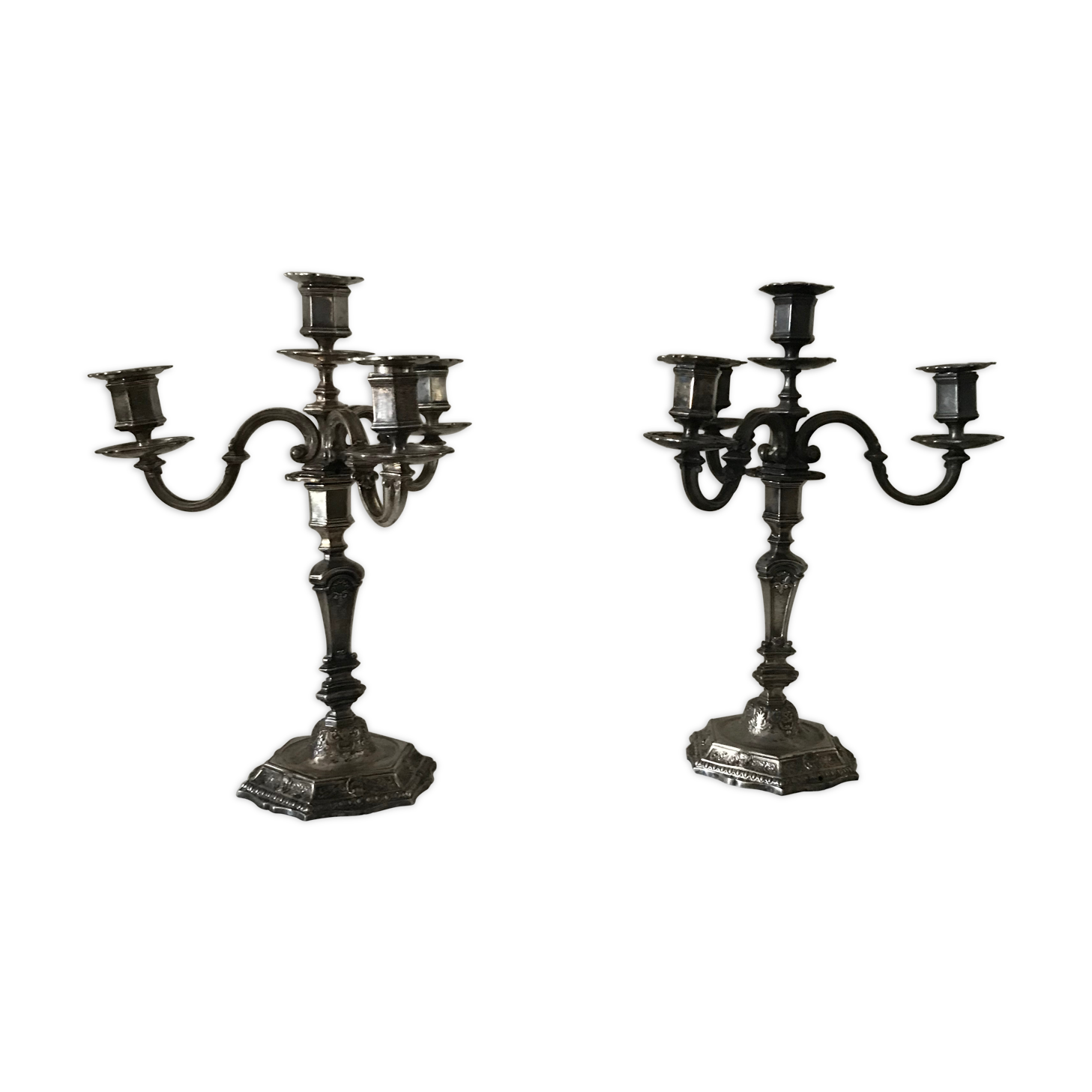 silver metal chandeliers