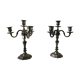 silver metal chandeliers