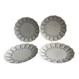 Set of 4 antique Giraud Sauviat porcelain plates.