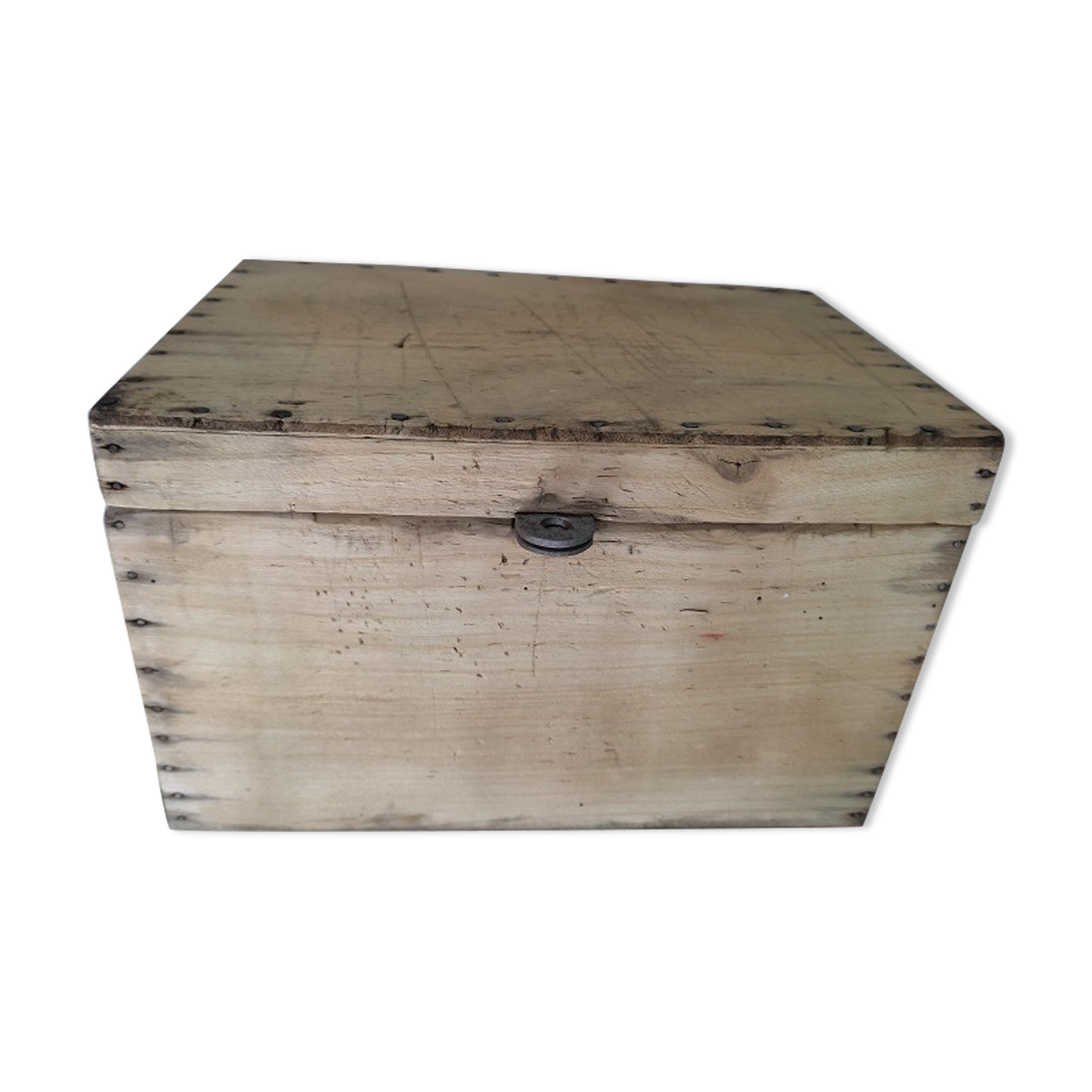 Wooden box aero-gummed chest storage deco