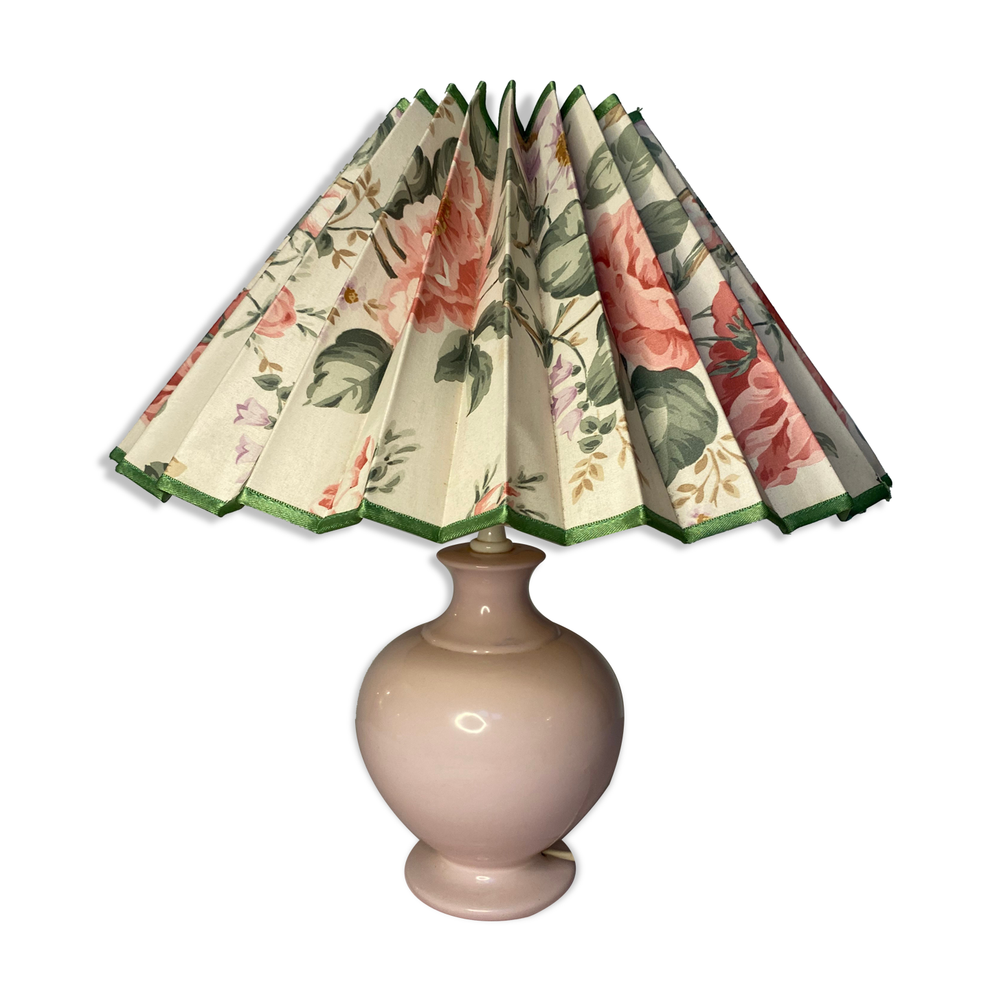 Flowery lampshade pleated