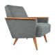 Fauteuil carre gris chiné