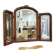 Antique triptych mirror
