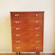 Commode haute à 6 tiroirs - teck - 1960