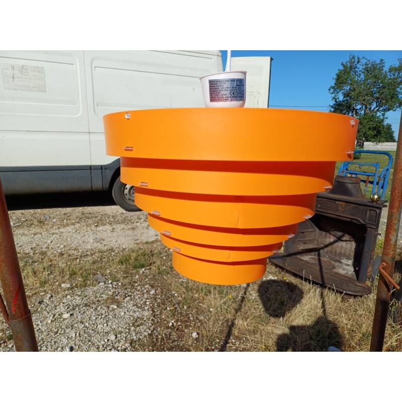 Vintage orange plastic pendant light