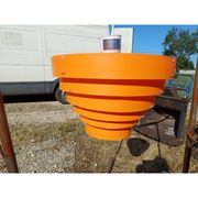Vintage orange plastic pendant light