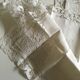 Sheet and pillowcases embroidered linen Richelieu old Castle