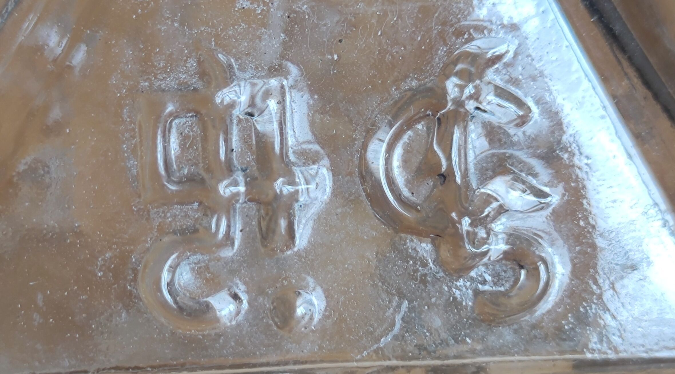 Old carafe in cut glass